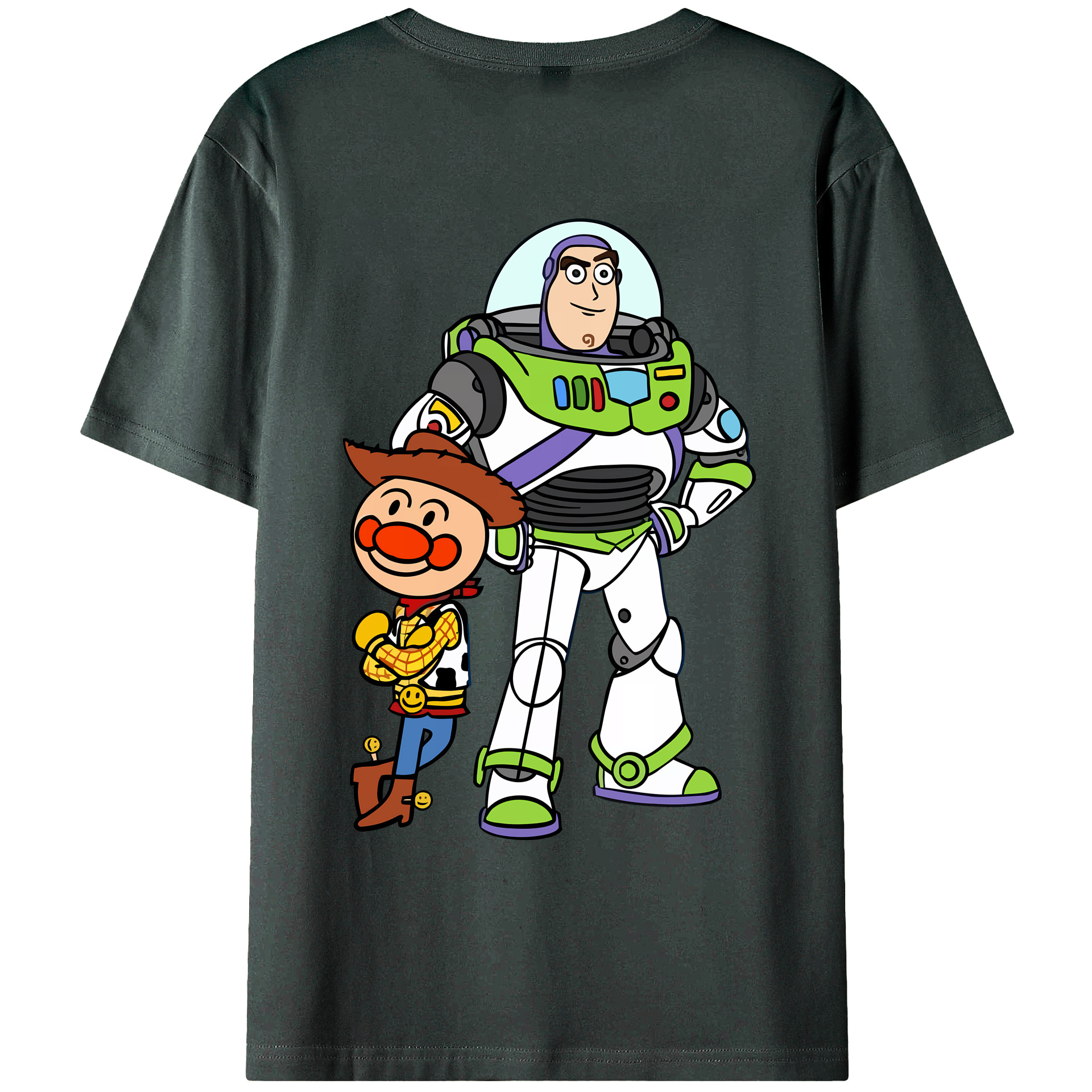 （画像用） アンパンマン Anpanman 綿100％ メンズ半袖Tシャツ（バックプリント） 通気性